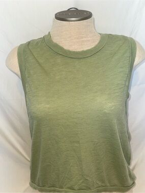FP Movement by Free People Olive Crewneck Sleeveless Tank